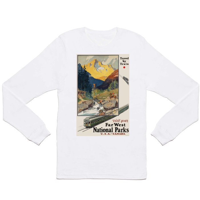 Vintage poster - National parks Long Sleeve T Shirt