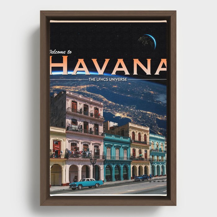 HAVANA POSTCARD. Framed Canvas