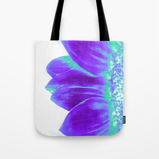 Sunflower Bright Violet & Mint Green Tote Bag
