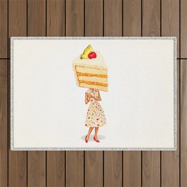 Cake Head Pin-up: Tropical Fruit Outdoor Rug