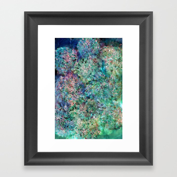 Banksia Cool Blue Framed Art Print