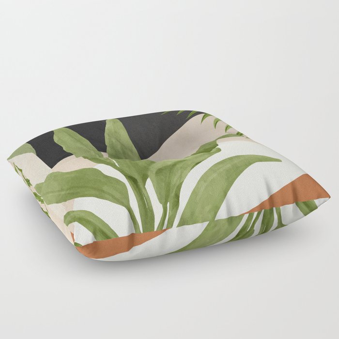 Abstract Art Tropical Leaf 11 Floor Pillow