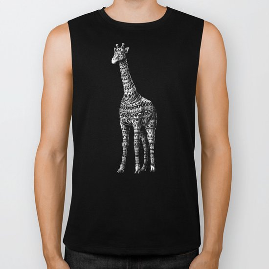 Ornate Giraffe Biker Tank