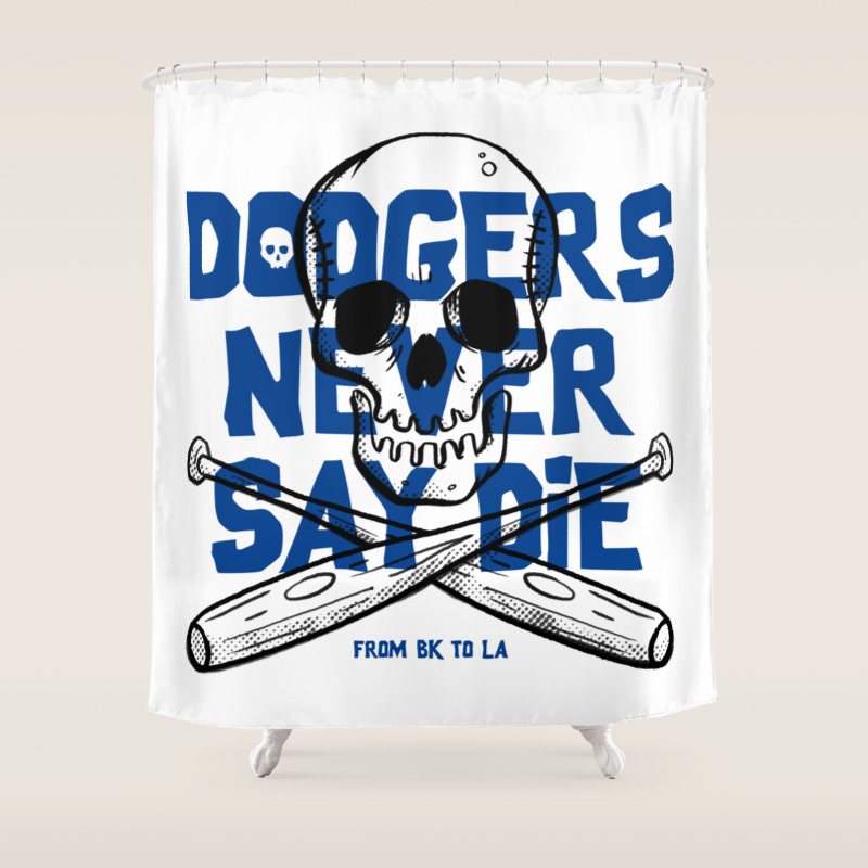 Dodgers Never Say Shower Curtain By Gond Society6