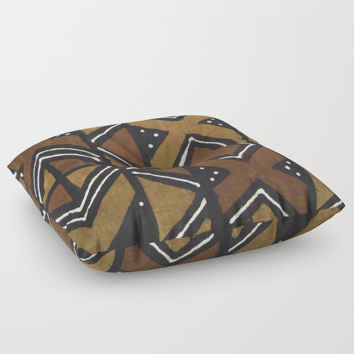 African Pattern - African Mudcloth Design Floor Pillow