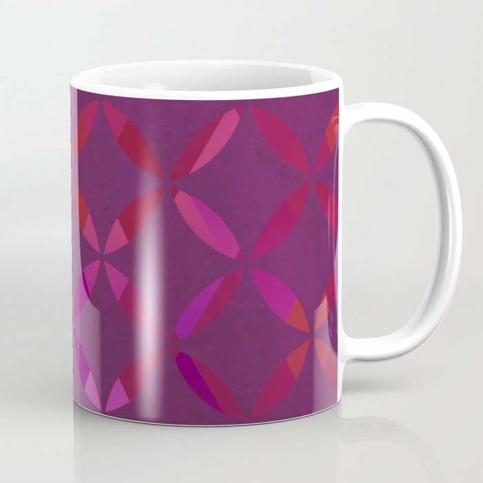 Fancy red and pink circle pattern Coffee Mug