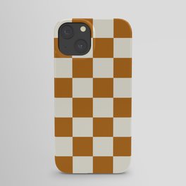 Checkered (Golden Cream) iPhone Case