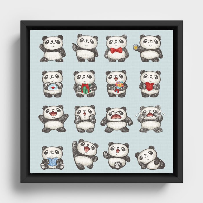 Panda Framed Canvas