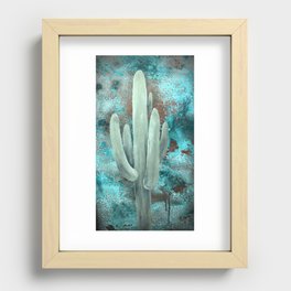Copper Cactus Recessed Framed Print