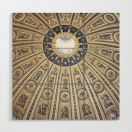 St Peter's Basilica Dome Wood Wall Art