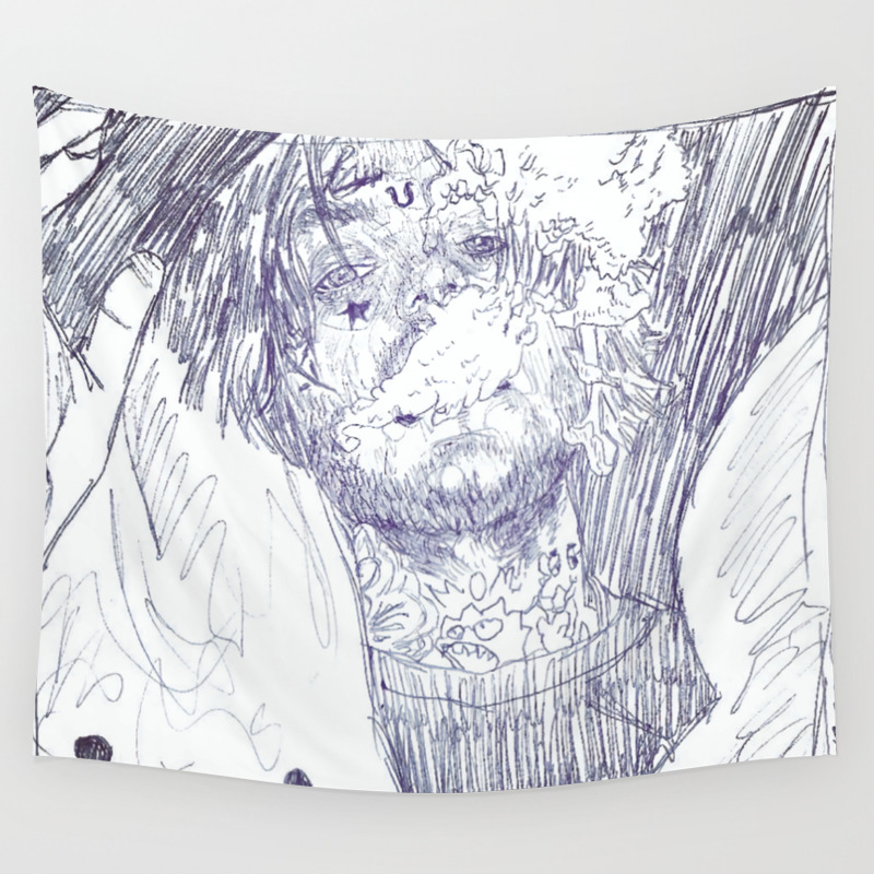 Lil Peep W Peeps Wall Tapestry By Mikiyumi Society6