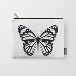 Monarch Butterfly | Vintage Butterfly | Black and White | Carry-All Pouch