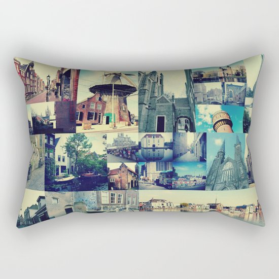Photo collage Delft 5 Rectangular Pillow