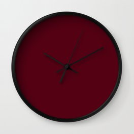 Dark Burgundy - Pure And Simple Wall Clock