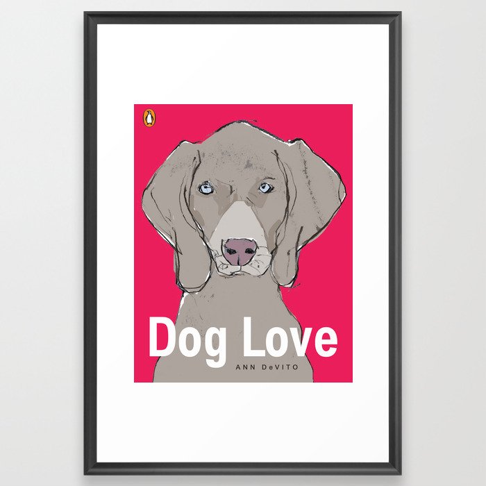 Dog Love Cover Framed Art Print