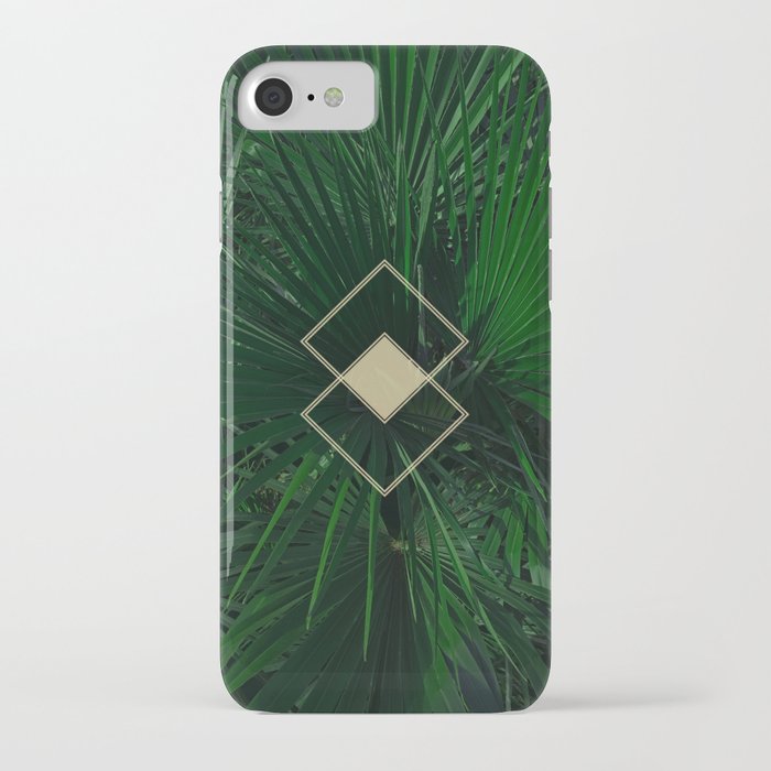 Green Geometry (without frame) iPhone Case