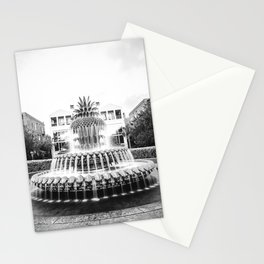 Pineapple Fountain No. 4 Charleston Black & White Photography Stationery Card