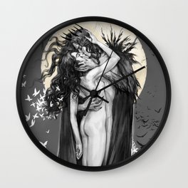 Hades and Persephone Kiss Wall Clock