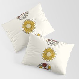 Floral Phases of the Moon Pillow Sham