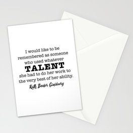 Ruth Bader Ginsburg Notorious RBG Talent Stationery Card