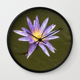 Blue Lotus Wall Clock