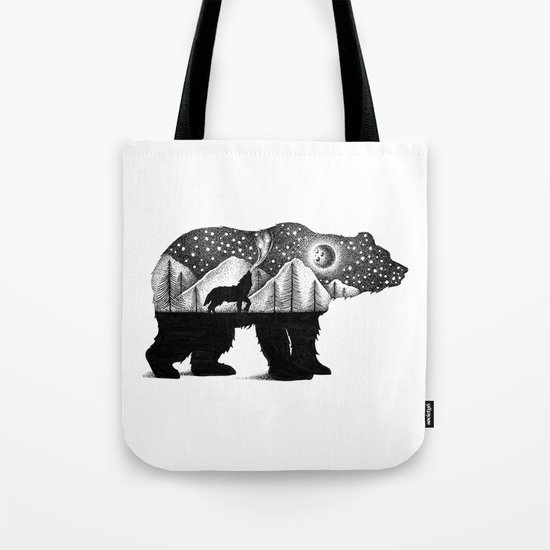 THE BEAR AND THE WOLF Tote Bag