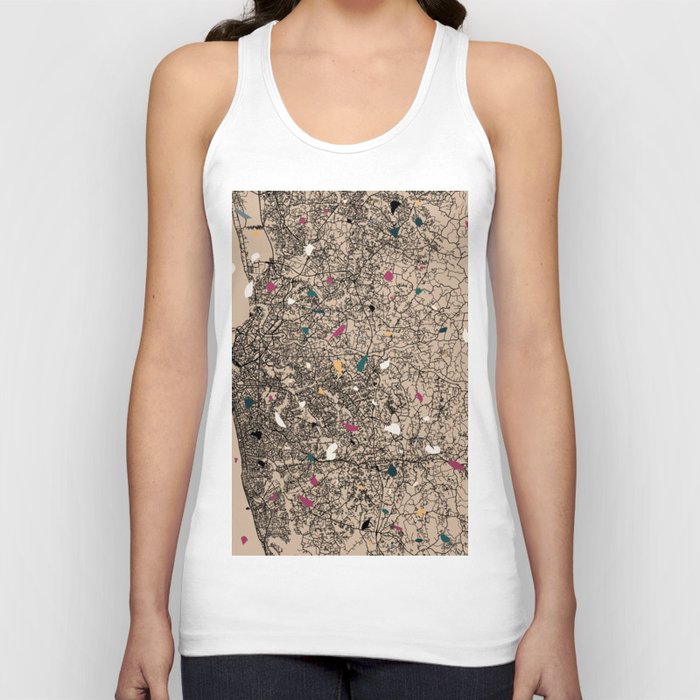 Sri Lanka, Colombo - City Map Collage - Terrazzo Tank Top