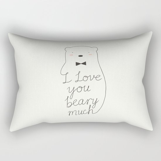 I love your beary much Rectangular Pillow