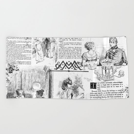 Pride and Prejudice - Pages Beach Towel