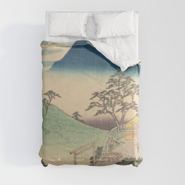 Seki Mountain Village Andō Hiroshige (Japanese, 1797 – 1858) High Resolution Comforter