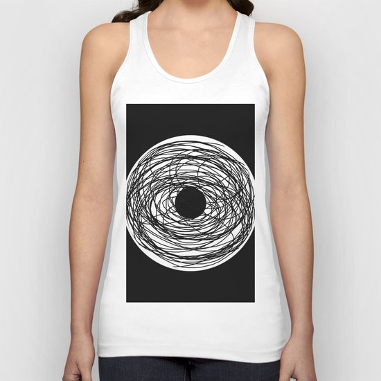 Eye Of The Storm - Abstract, black and white, minimalistic, minimal artwork Unisex Tank Top