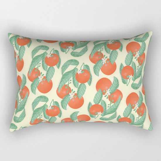 Orange Pattern Rectangular Pillow