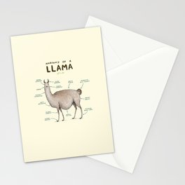 Anatomy of a Llama Stationery Card