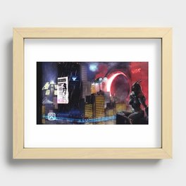 Cyber City Recessed Framed Print