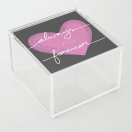 Always and forever heart painting Acrylic Box