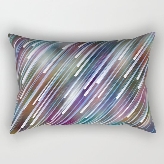 Like Neon Rain Rectangular Pillow