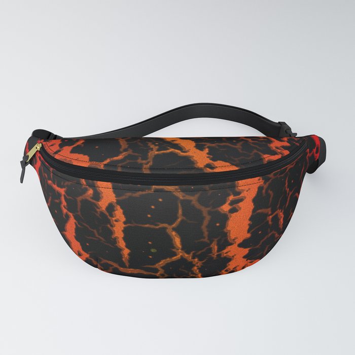 Cracked Space Lava - Red/Orange Fanny Pack