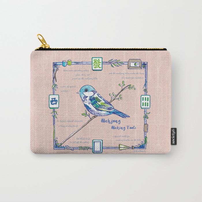 Lovely Sparrow - Mahjong Carry-All Pouch