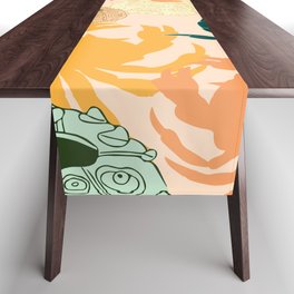 Sea theme tropical crab and shells Table Runner