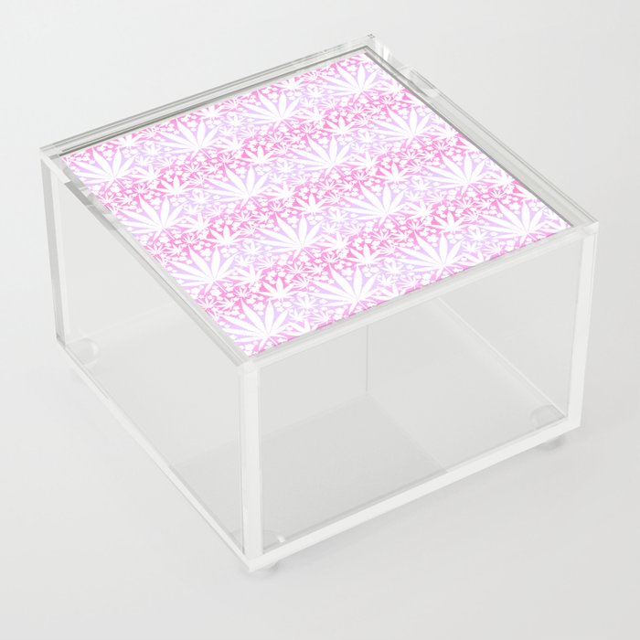 Psychedelic Cannabis And Flowers Purple Haze Acrylic Box