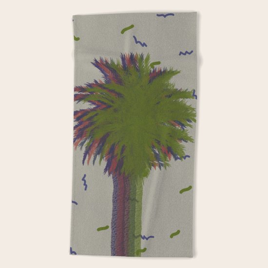 Palm retro Beach Towel