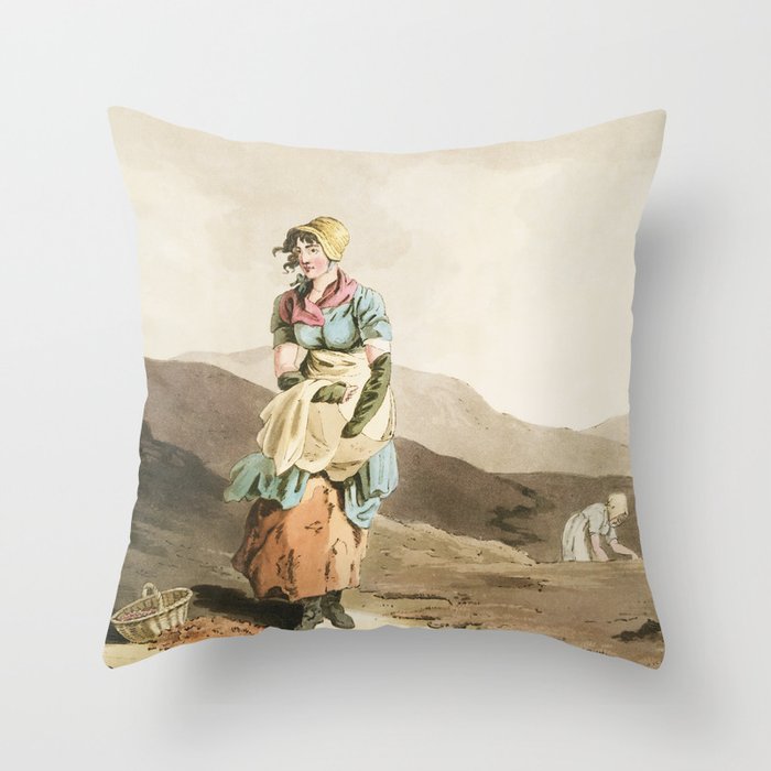 19th century in Yorkshire life Throw Pillow