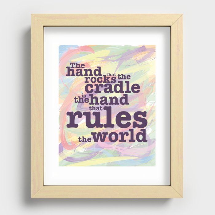 The Hand that Rocks the Cradle... Recessed Framed Print