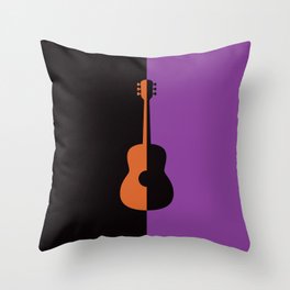 Acoustic Guitar Jazz Rock n Roll Classical Music Mid Century Modern Minimalist Abstract Geometrical Throw Pillow