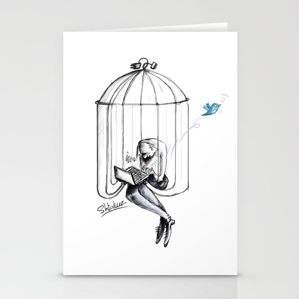 Cage Stationery Cards