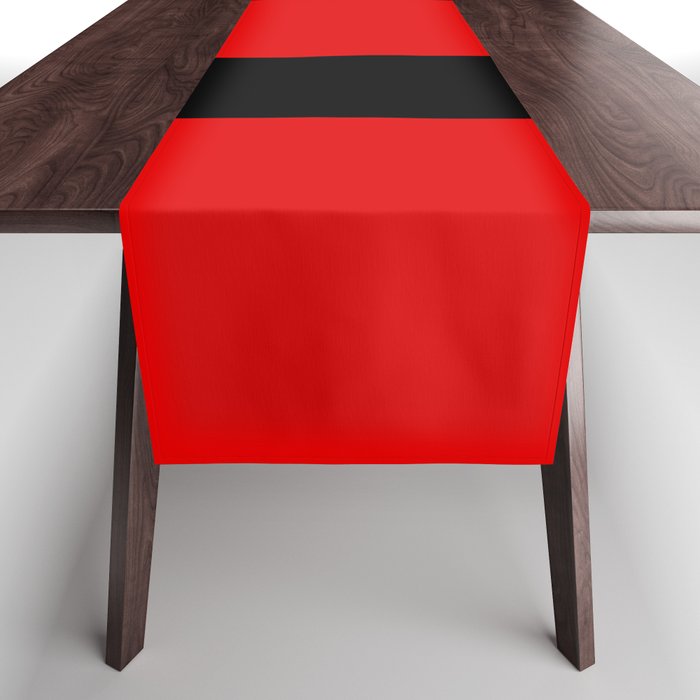 Letter D (Black & Red) Table Runner