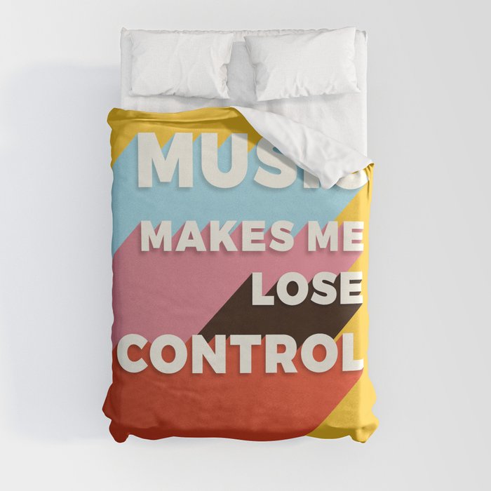 MUSIC MAKES ME - TYPOGRAPHY Duvet Cover
