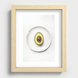 Avocado Still Life | Watercolor Original Painting Recessed Framed Print