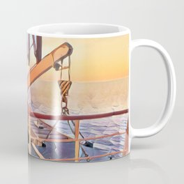 Crossinng the sea by ship  - Artistic illustration design Mug
