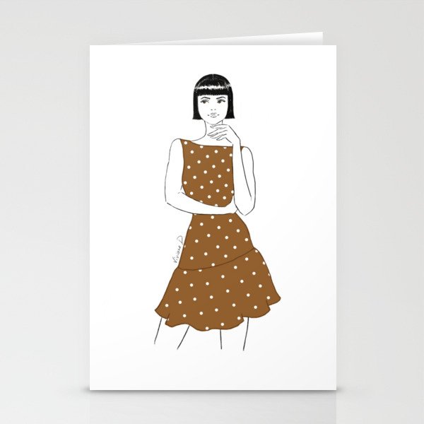 Mademoiselle Loves Polka Dots Stationery Cards